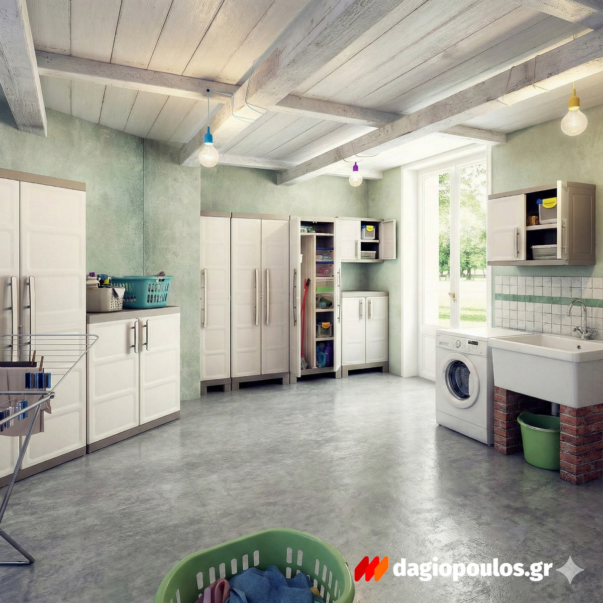 Keter Excellence High Ντουλάπα Δίφυλλη Ψηλή Με 4 Ράφια Μπεζ