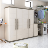 Keter Excellence High Multipurpose Ντουλάπα Δίφυλλη Ψηλή Με 4 Ράφια & Χώρισμα Μπεζ