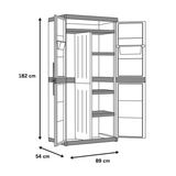 Keter Excellence High XL Ντουλάπα Δίφυλλη Ψηλή Με 4 Ράφια Μπεζ 305Ltr