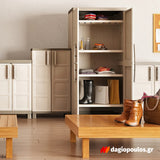 Keter Excellence High XL Ντουλάπα Δίφυλλη Ψηλή Με 4 Ράφια Μπεζ 305Ltr