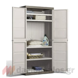 Keter Excellence High XL Ντουλάπα Δίφυλλη Ψηλή Με 4 Ράφια Μπεζ 305Ltr