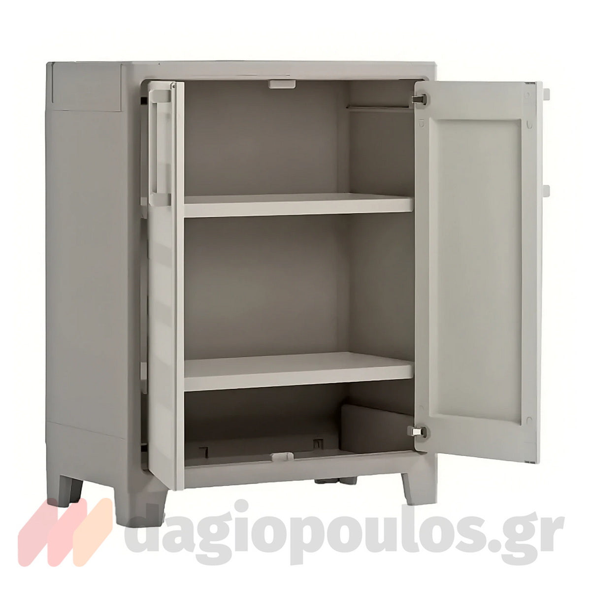 Keter Gulliver Base Ντουλάπα Δίφυλλη Χαμηλή Με 2 Ράφια Μπεζ