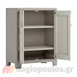 Keter Gulliver Base Ντουλάπα Δίφυλλη Χαμηλή Με 2 Ράφια Μπεζ