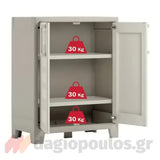 Keter Gulliver Base Ντουλάπα Δίφυλλη Χαμηλή Με 2 Ράφια Μπεζ