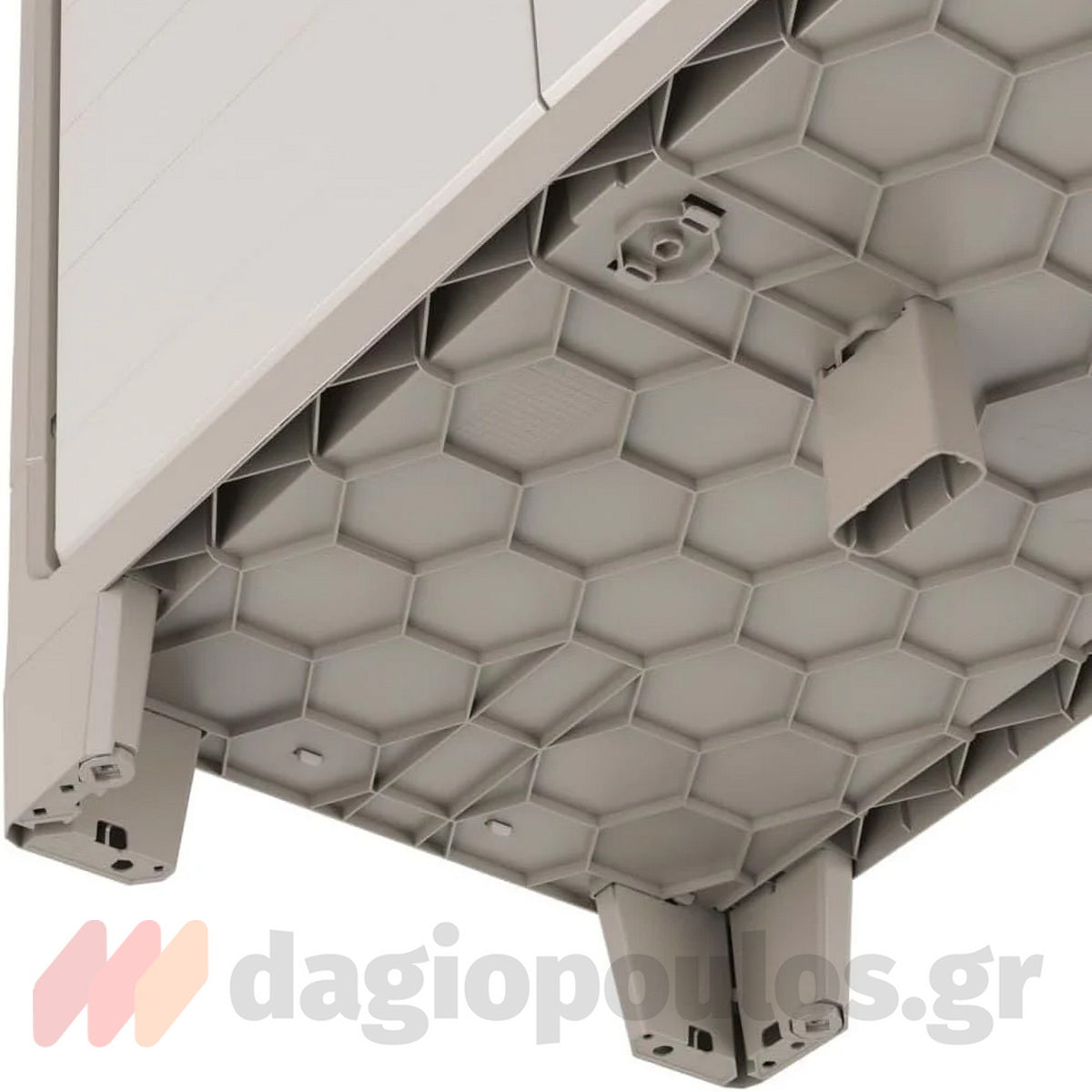 Keter Gulliver Tall Ντουλάπα Δίφυλλη Ψηλή Με 4 Ράφια Μπεζ