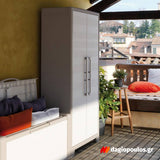 Keter Gulliver Tall Ντουλάπα Δίφυλλη Ψηλή Με 4 Ράφια Μπεζ