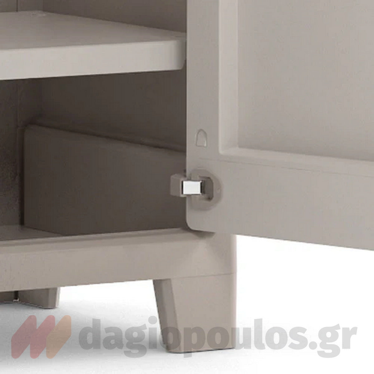 Keter Gulliver Tall Multispace Ντουλάπα Δίφυλλη Ψηλή Με 4 Ράφια & Χώρισμα Μπεζ