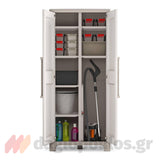 Keter Gulliver Tall Multispace Ντουλάπα Δίφυλλη Ψηλή Με 4 Ράφια & Χώρισμα Μπεζ