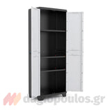Keter Linear Tall Ντουλάπα Ψηλή Με 3 Ράφια Γκρι Ανοικτό