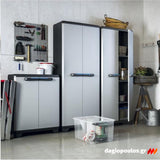 Keter Linear Tall Ντουλάπα Ψηλή Με 3 Ράφια Γκρι Ανοικτό