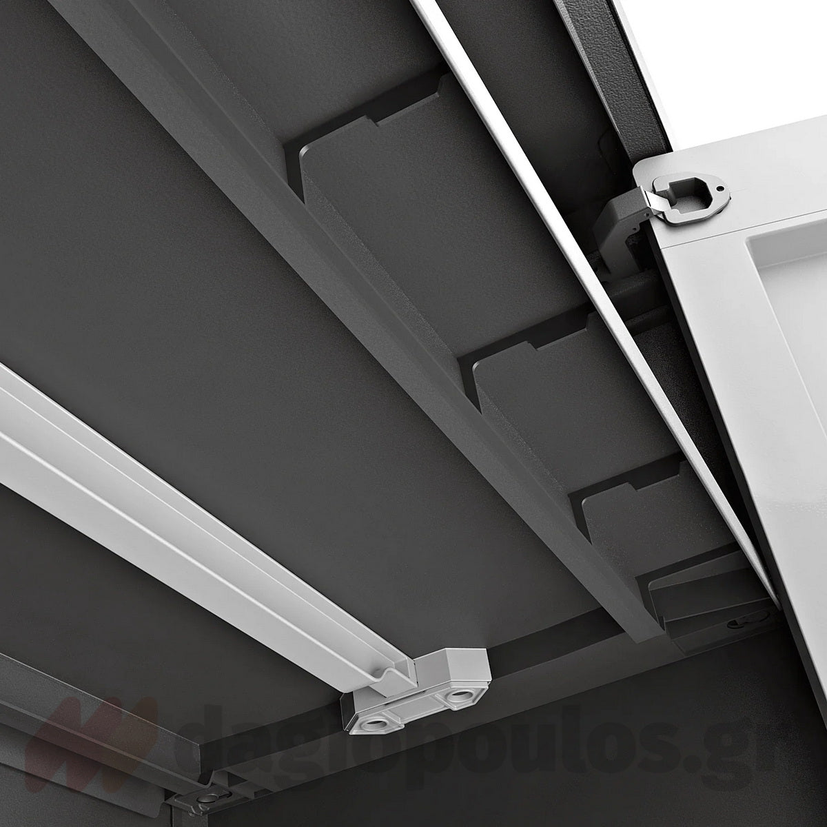 Keter Titan Base Ντουλάπα Δίφυλλη Χαμηλή Με 2 Ράφια Γκρι / Μαύρη