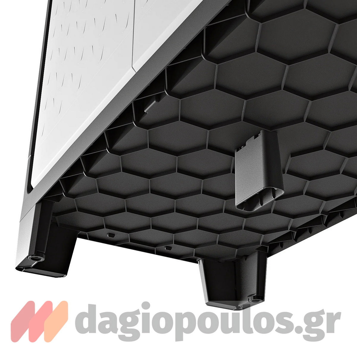 Keter Titan Multispace Ντουλάπα Δίφυλλη Ψηλή Με 4 Ράφια & Χώρισμα Γκρι / Μαύρη