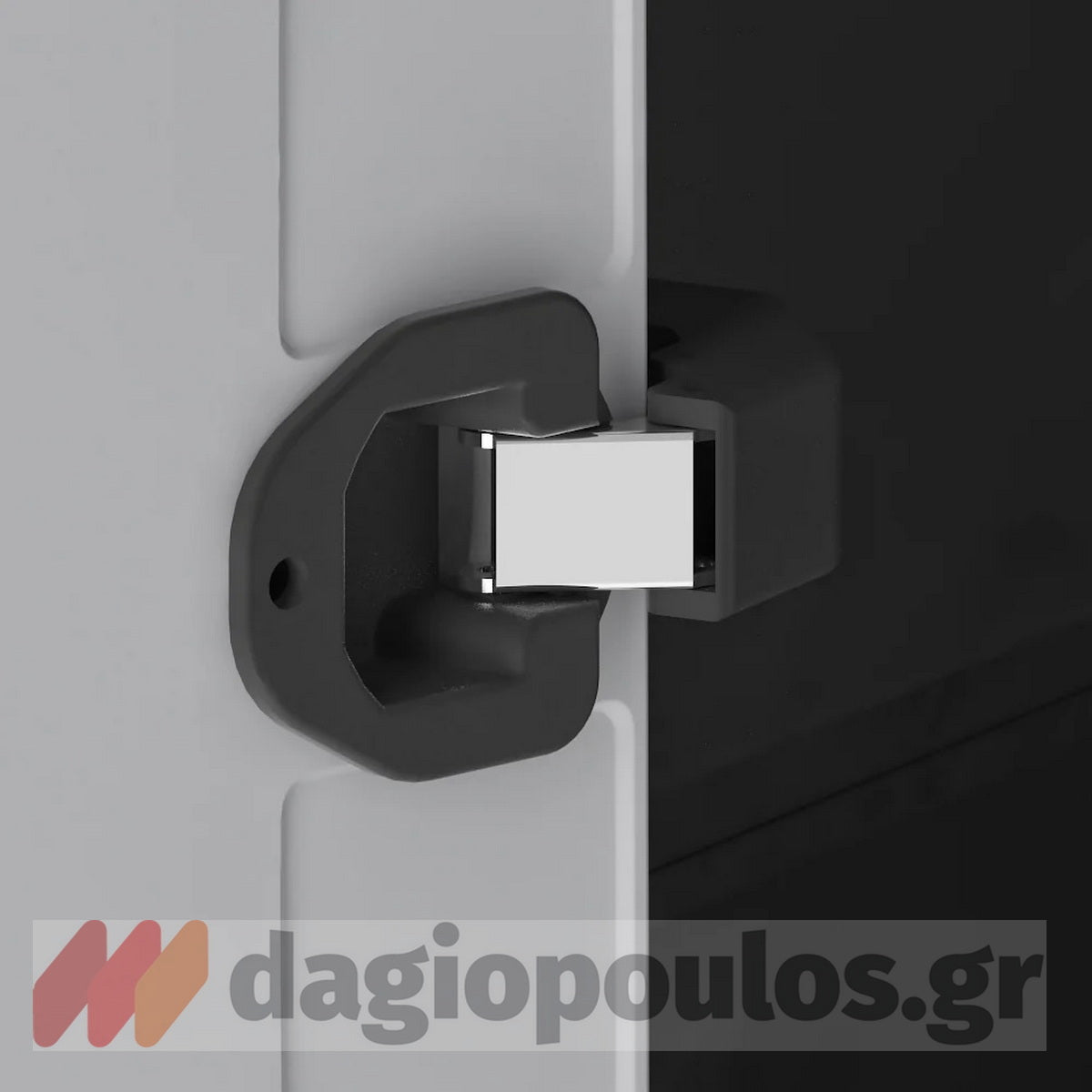 Keter Titan Multispace Ντουλάπα Δίφυλλη Ψηλή Με 4 Ράφια & Χώρισμα Γκρι / Μαύρη