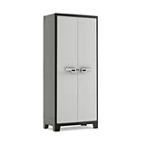 Keter Titan Multispace Ντουλάπα Δίφυλλη Ψηλή Με 4 Ράφια & Χώρισμα Γκρι / Μαύρη