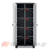 Keter Titan Multispace Ντουλάπα Δίφυλλη Ψηλή Με 4 Ράφια & Χώρισμα Γκρι / Μαύρη