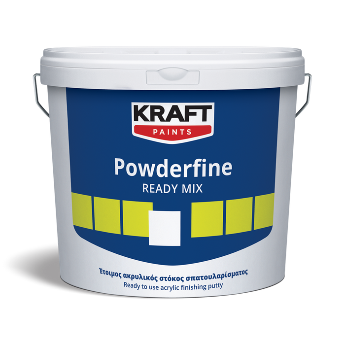 Kraft Powderfine Ready Mix Έτοιμος Υπέρλεπτος Ακρυλικός Στόκος Σπατουλαρίσματος