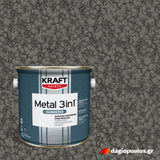Kraft Metal 3 in 1 Hammered Σφυρήλατο Χρώμα Κατευθείαν Στη Σκουριά ΜΠΟΡΝΤΩ