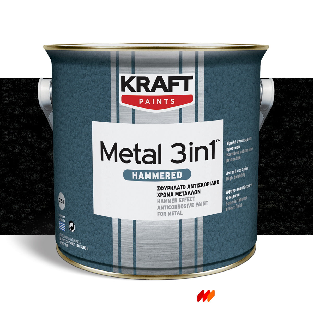 Kraft Metal 3 in 1 Hammered Σφυρήλατο Χρώμα Κατευθείαν Στη Σκουριά ΜΠΟΡΝΤΩ