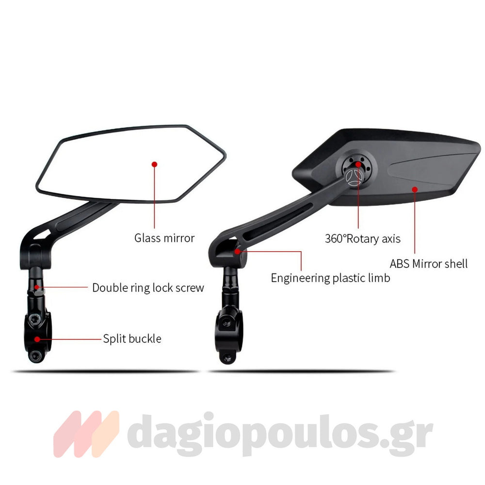Momo Design M01 Καθρέφτες Ποδηλάτου Σετ 2 Τεμ