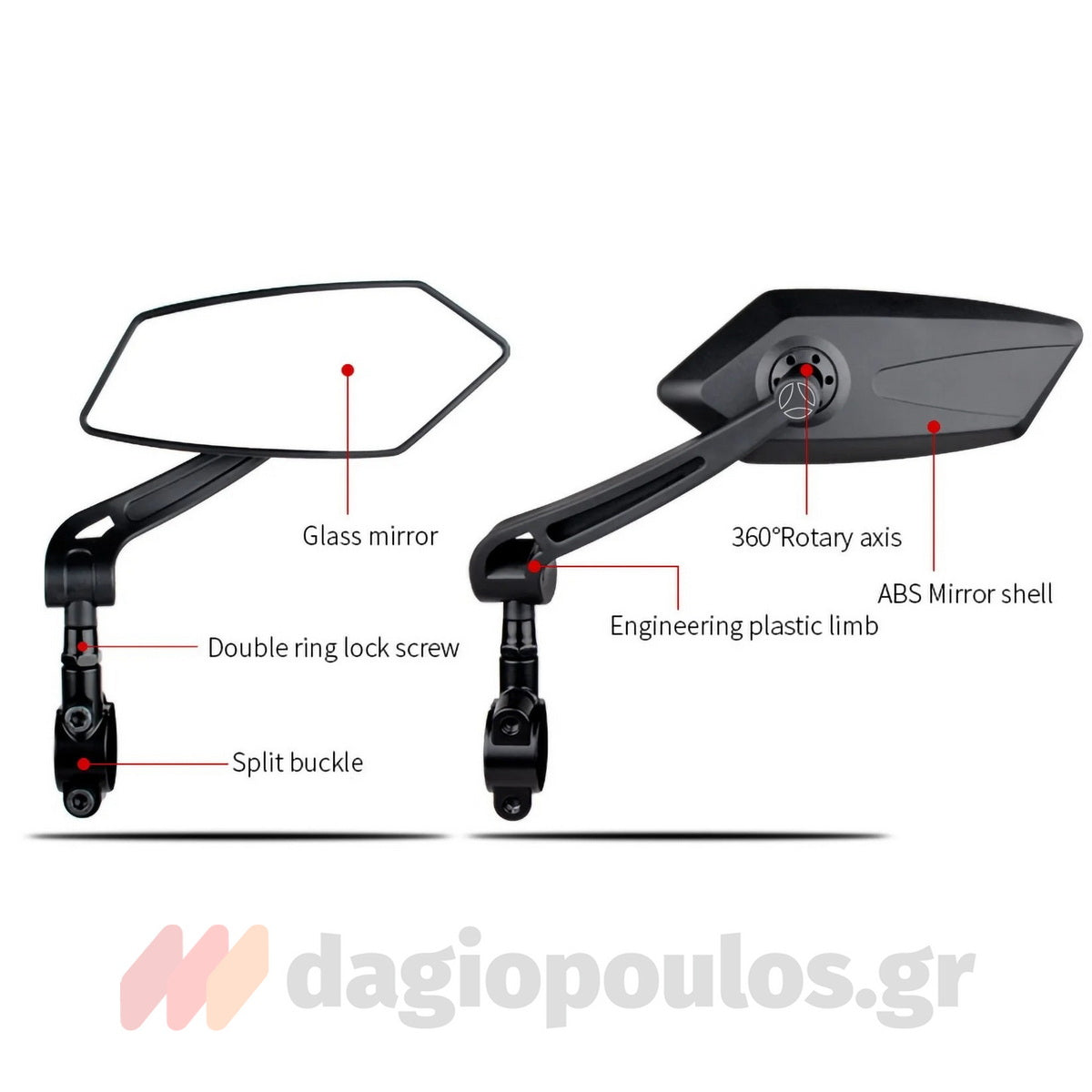 Momo Design M01 Καθρέφτες Ποδηλάτου Σετ 2 Τεμ