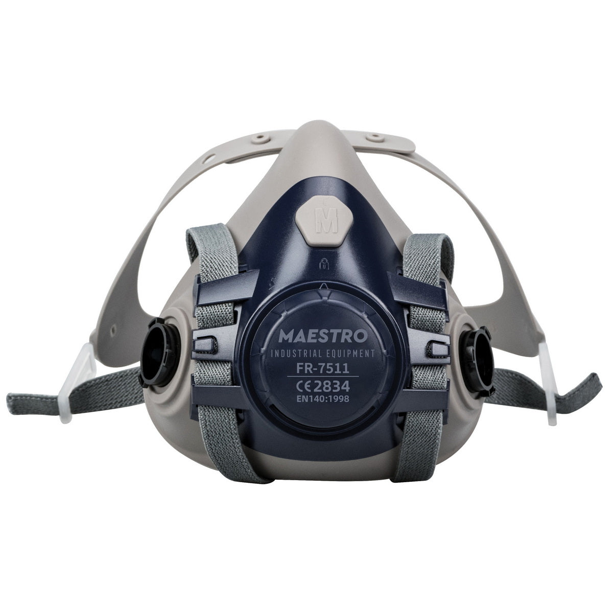 Maestro FR-7511 Μάσκα Αναπνοής Διπλού Φίλτρου – Σιλικόνη Μισού Προσώπου Με 2 Φίλτρα