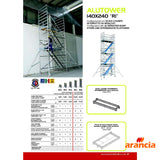 Marchetti AluTower 140X180 Σκαλωσιά - Πύργος Επεκτεινόμενος 140cm x 180cm
