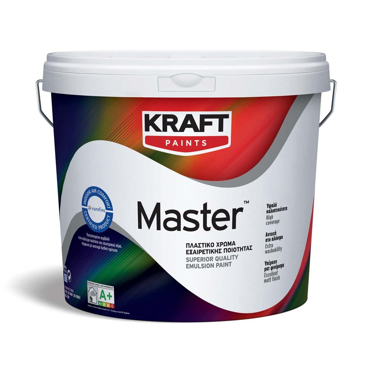 Kraft Master Πλαστικό Χρώμα Εσωτερικών Τοίχων Υψηλής Ποιότητας Ματ