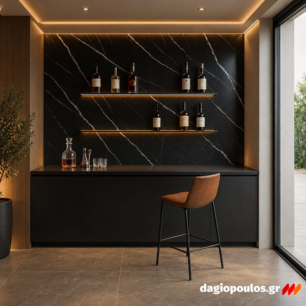 Mega Panel PVC 204 CARRARA BLACK 1220mmx2800mm