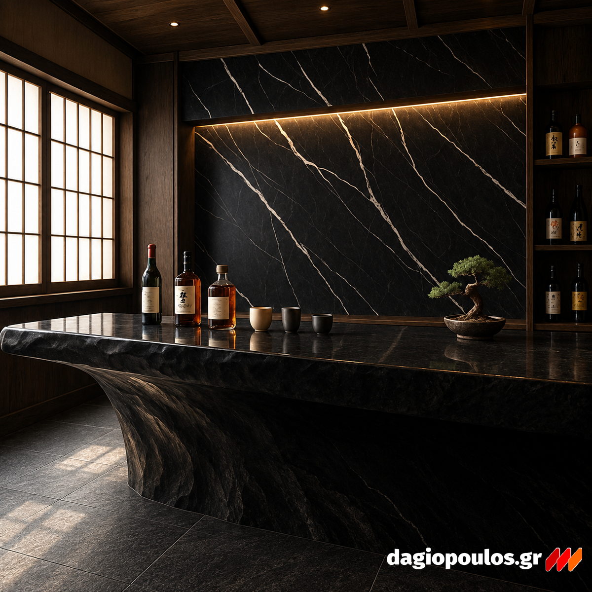 Mega Panel PVC 204 CARRARA BLACK 1220mmx2800mm