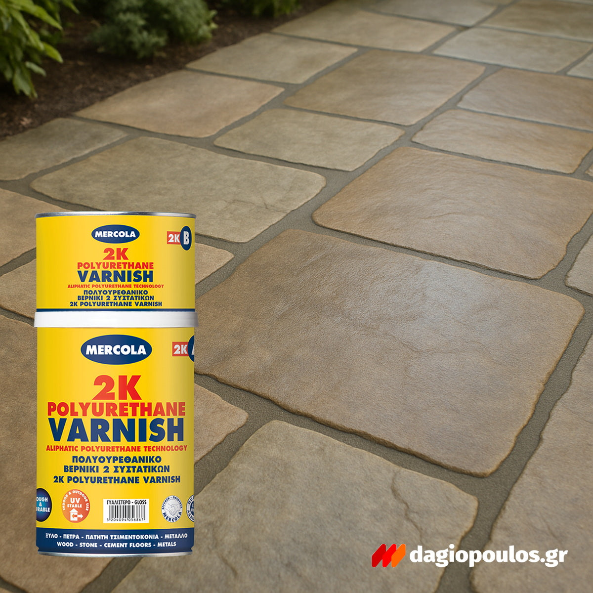 Mercola 2K Polyurethane Varnish Βερνίκι 2 Συστατικών Αλειφατικής Πολυουρεθάνης Διαλύτου Πολλαπλών Εφαρμογών ΜΑΤ