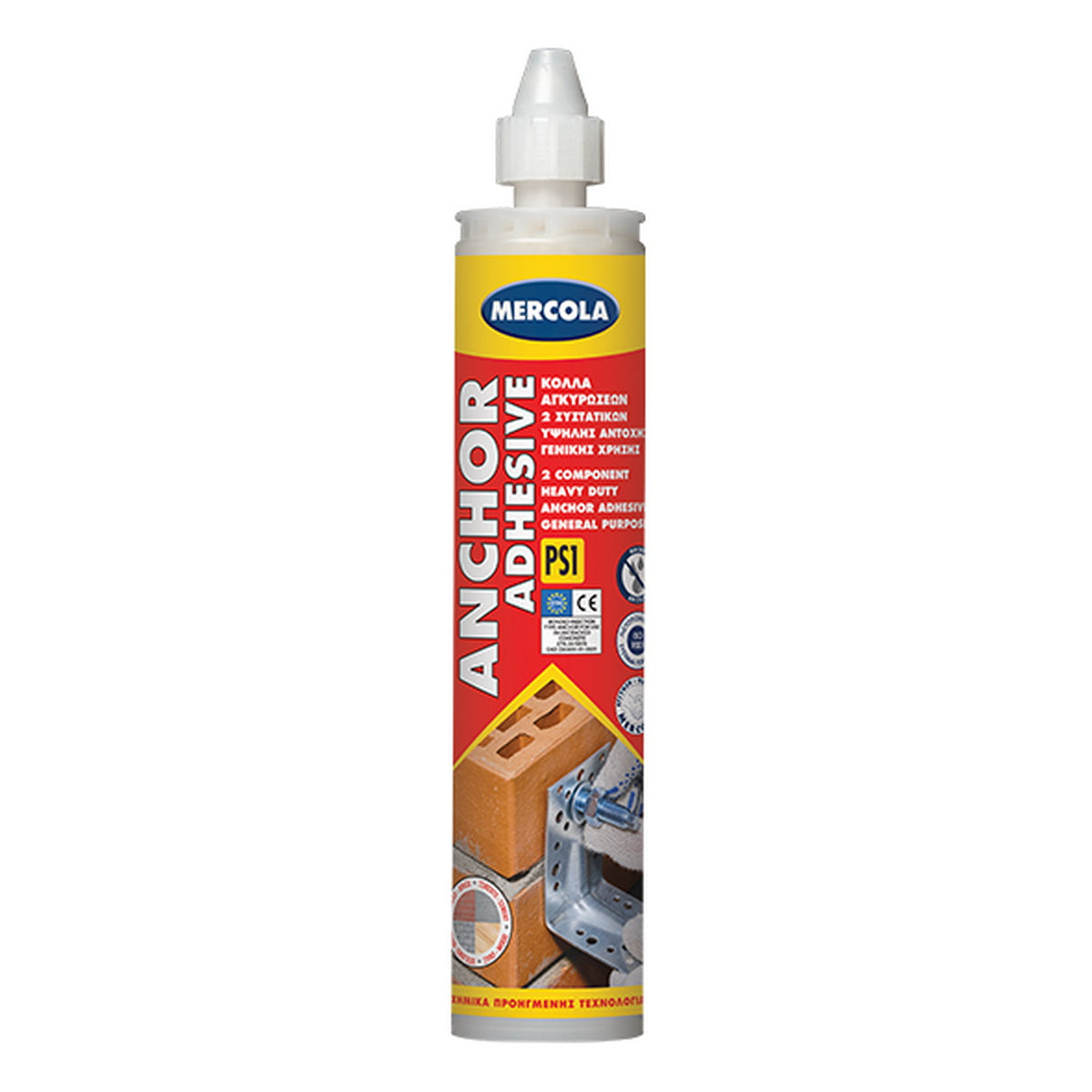 Mercola Anchor Adhesive PS1 Ρητίνη Αγκύρωσης Ταχείας Πήξεως Για Χαμηλά Εως Μεσαία Φορτία