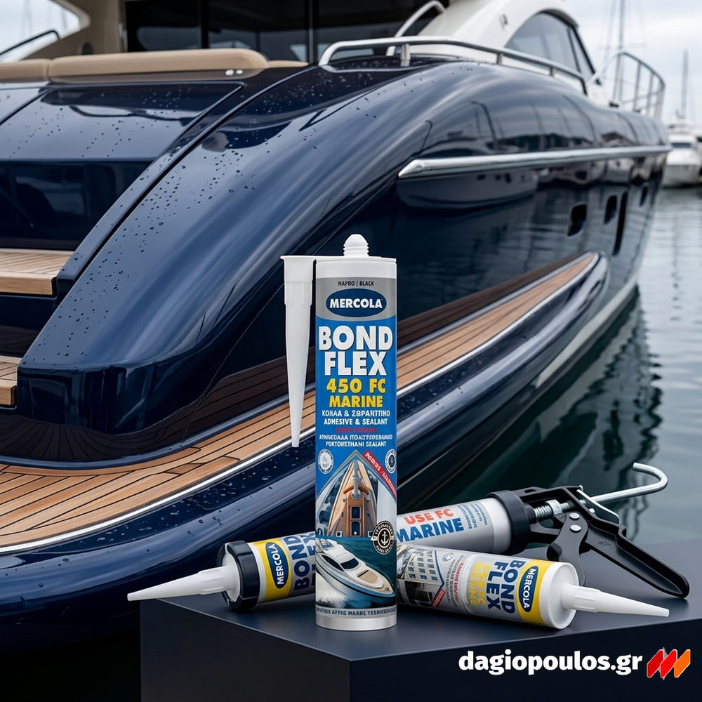 Mercola Bondflex 450 FC MARINE Σφραγιστικό - Συγκολλητικό Πολυουρεθάνης Ναυτιλιακών Προδιαγραφών - Πολλαπλών Χρήσεων ΛΕΥΚΗ