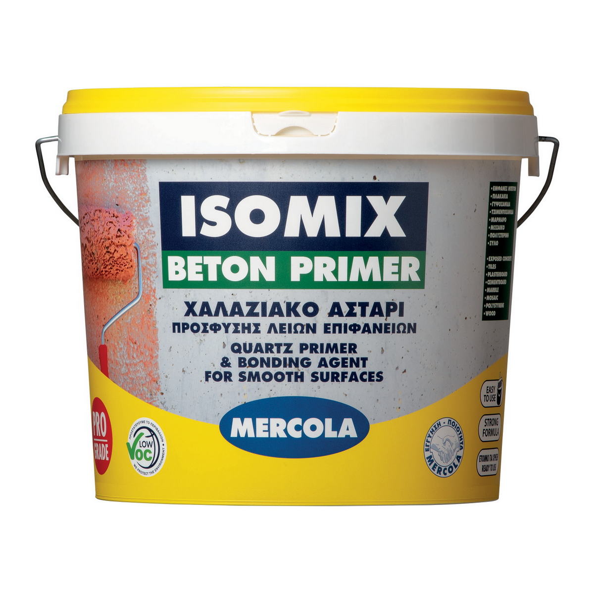 Mercola Isomix Beton Primer Χαλαζιακό Αστάρι Πρόσφυσης Λείων & Μη Απορροφητικών Επιφανειών ΚΕΡΑΜΙΔΥ