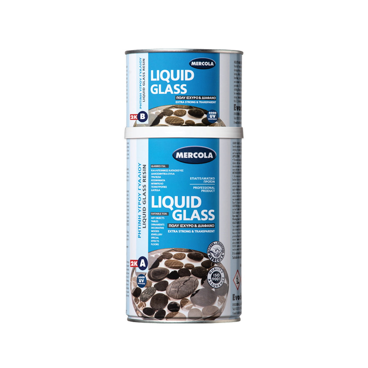 Evochem Mercola Liquid Glass Διάφανη Εποξειδική Ρητίνη Υγρού Γυαλιού