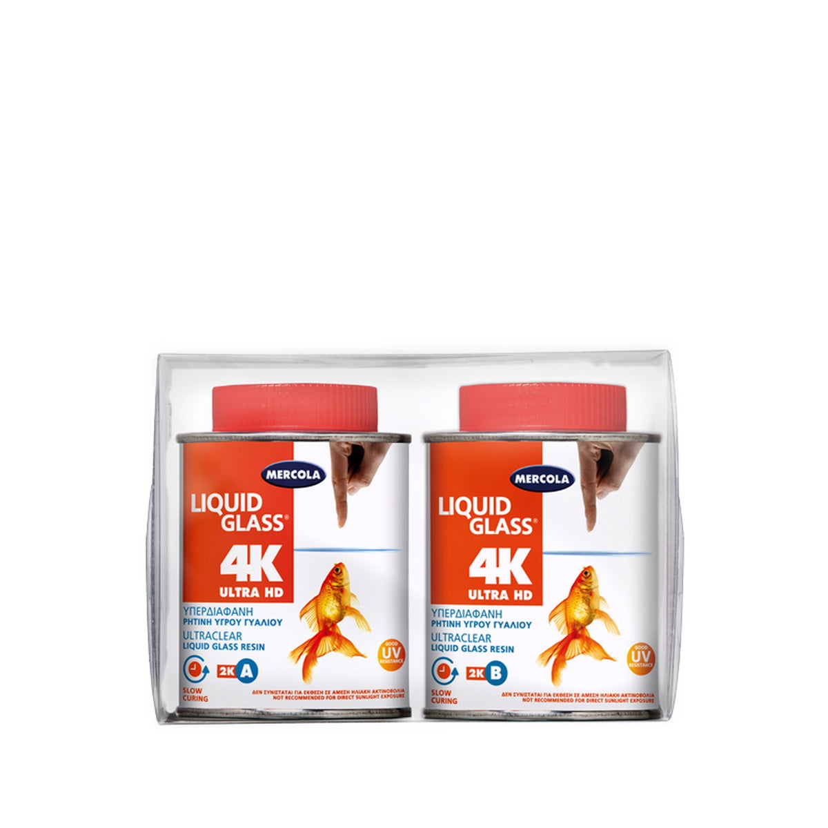 Mercola LIQUID GLASS 4K Διάφανη Εποξειδική Ρητίνη Υγρού Γυαλιού Με Απίστευτη Διαφάνεια και Ευκρίνεια - Αργής Ωρίμανσης