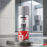 Mercola Minos Fire Coat Spray Ταχυστέγνωτη Βαφή Υψηλής Θερμοκρασίας 650°C ΑΝΘΡΑΚΙ