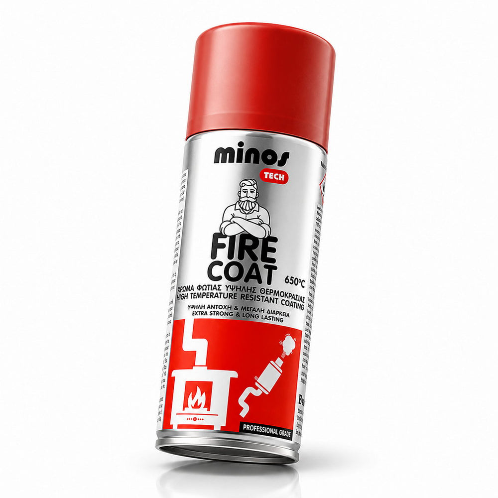 Mercola Minos Fire Coat Spray Ταχυστέγνωτη Βαφή Υψηλής Θερμοκρασίας 650°C ΚΕΡΑΜΙΔΙ