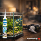 Mercola Topsil Aquarium Marine Ενισχυμένη Όξινη Σιλικόνη Ναυτιλιακών Προδιαγραφών - Ενυδρείων ΔΙΑΦΑΝΗΣ