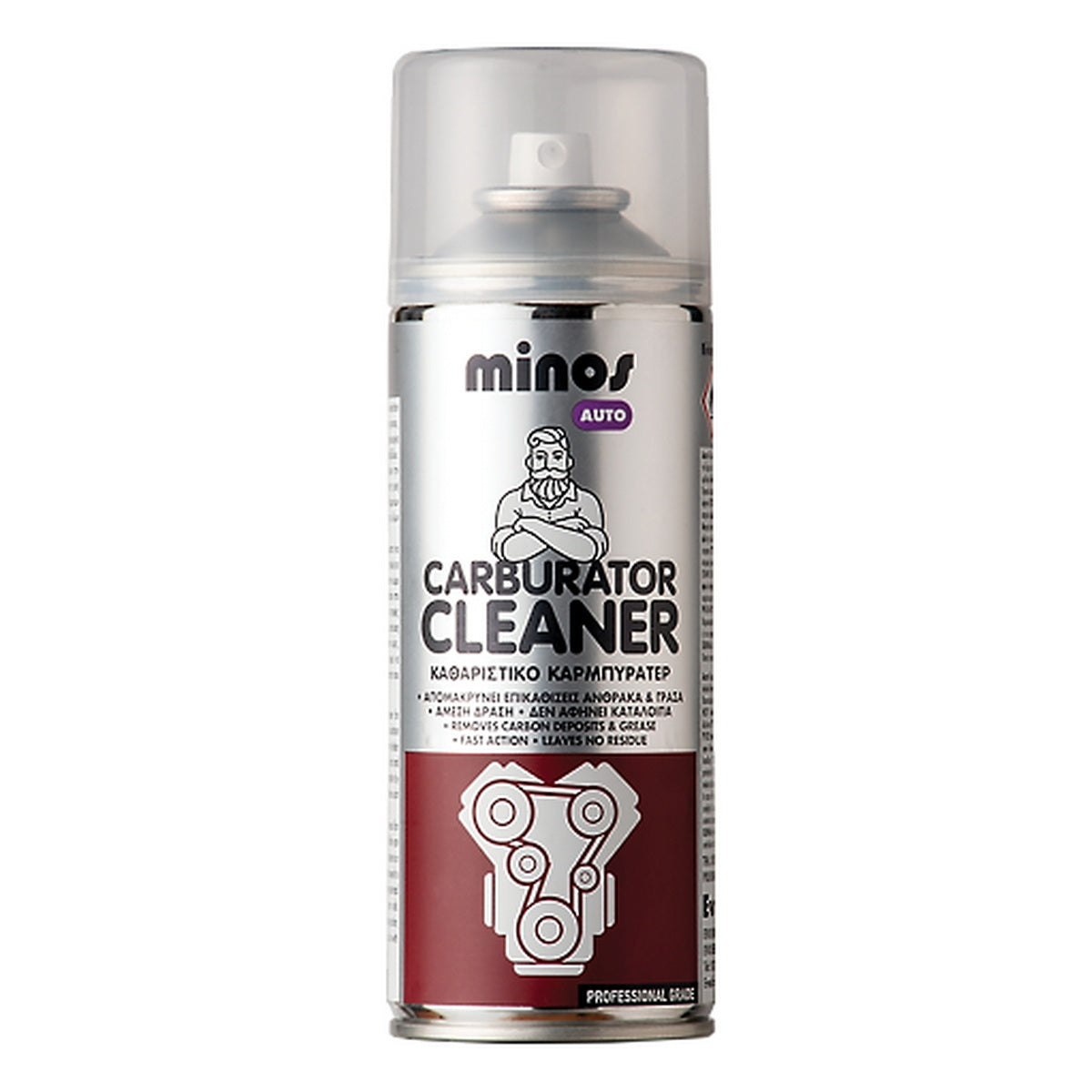 Minos Carburetor Cleaner Spray Καθαριστικό Καρμπυρατέρ - Βαλβίδων Σπρέι 400ml