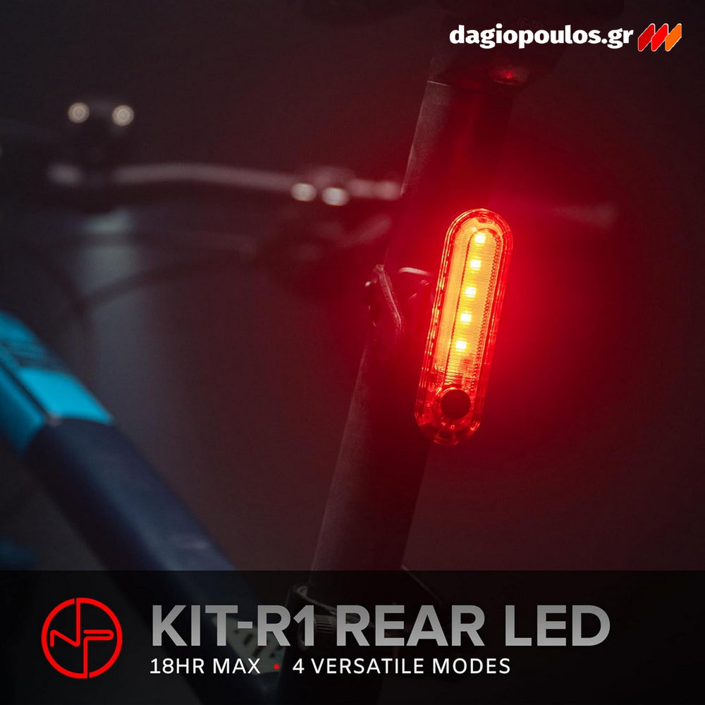 Momo Design HL02+RL03 KIT Συλλογή Φακός Ποδηλάτου + Πίσω Φως Επαναφορτιζόμενα Σετ 2 Τεμ