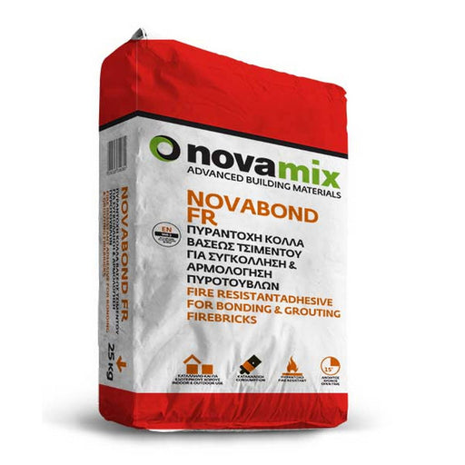 Novamix Novabond FR Πυράντοχη Κόλλα 1200°C σε Σκόνη Γκρι | Dagiopoulos.gr