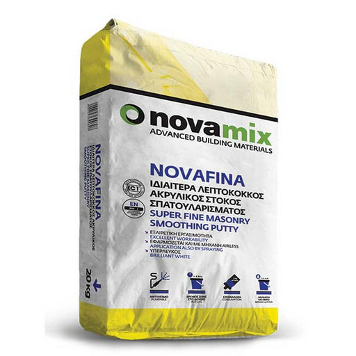 Novamix Novafina Υπερ Λευκός Ακρυλικός Στόκος Σπατουλαρίσματος για Εσωτερικούς Χώρους | Dagiopoulos.gr