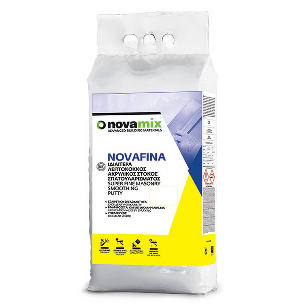 Novamix Novafina Ακρυλικός Στόκος Σπατουλαρίσματος Παρετίνα 5 kgr