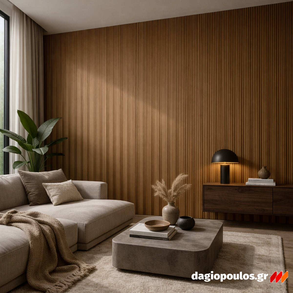 Πηχάκι Διπλό Τελειώματος Για 3D Wall Panel MDF Beat ST 508090 Pecan 16mm x 77mm x 2750mm