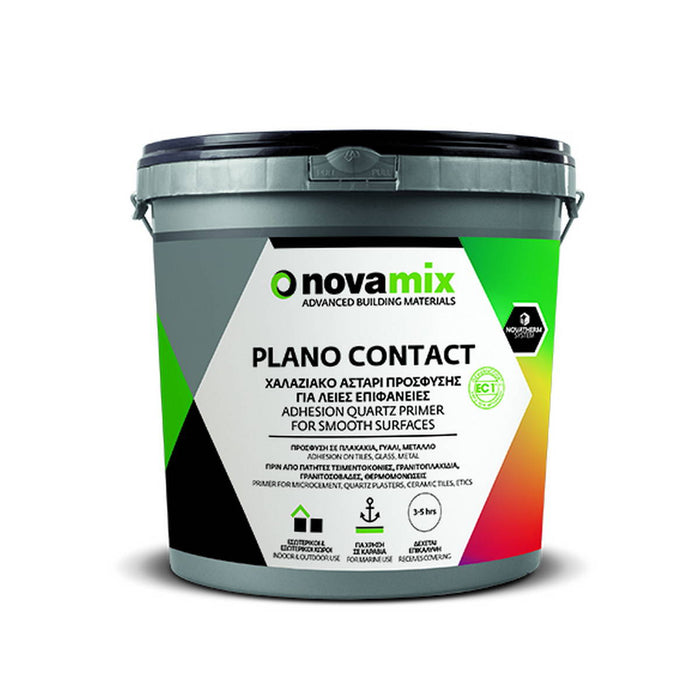 Novamix Plano Contact Αστάρι Πρόσφυσης Με Χαλαζιακή Άμμο & Ρητίνες Μπεζ | Dagiopoulos.gr