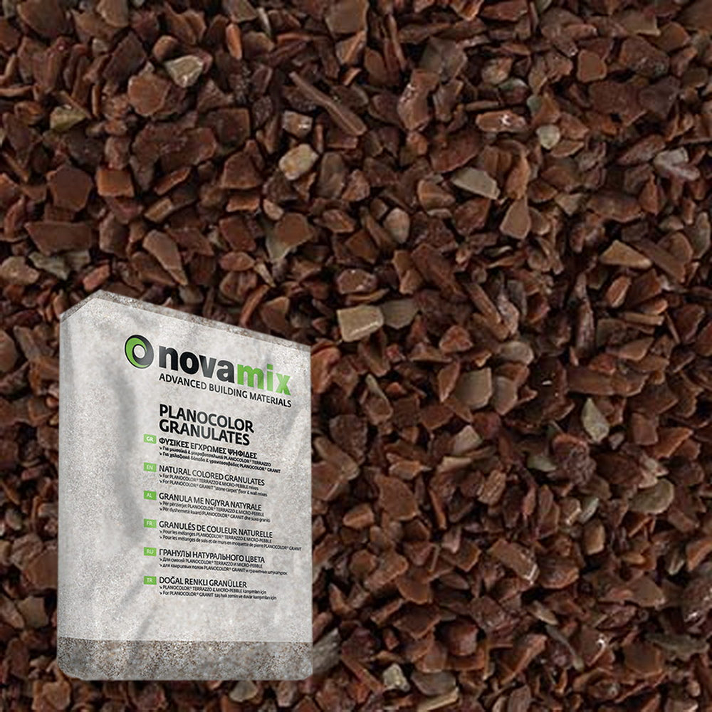 Novamix Planocolor Granulates MR Φυσικές Έγχρωμες Μαρμαροψηφίδες 52 CANDIA BROWN 25kgr