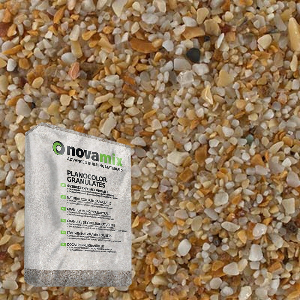 Novamix Planocolor Granulates MR Φυσικές Έγχρωμες Μαρμαροψηφίδες 50 MILOS YELLOW 25kgr