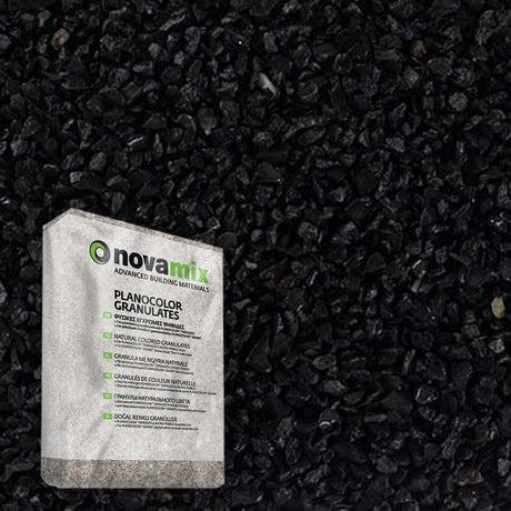 Novamix Planocolor Granulates MR Φυσικές Έγχρωμες Μαρμαροψηφίδες 53 THIRA BLACK 25kgr
