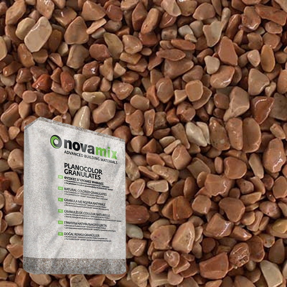 Novamix Planocolor Granulates MR Φυσικές Έγχρωμες Μαρμαροψηφίδες 54 VOLCANO RED 25kgr