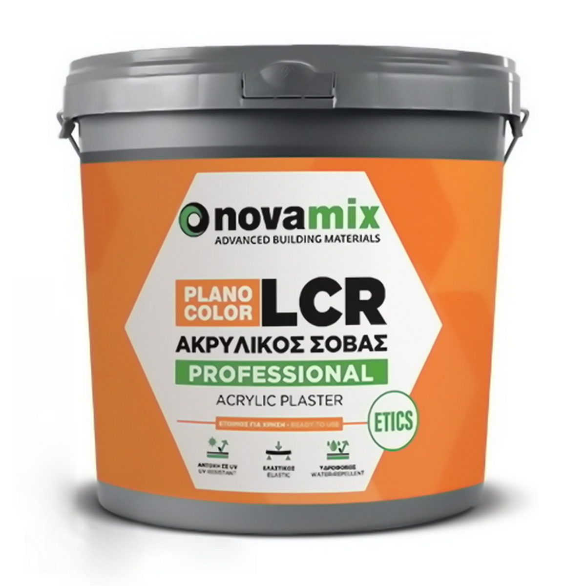 Novamix Planocolor LCR Ελαστικός Ακρυλικός Τελικός Σοβάς Θερμοπρόσοψης K